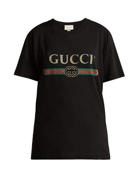 black gucci fake logo t shirt|faux t shirt Gucci.